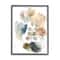 Stupell Industries Modern Abstract Botanicals Spiral Shape Collage Blue Brown Framed Wall Art